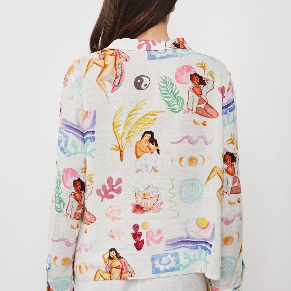 Rails Multicolor Printed Blouse Elm Shirt in Ivory Bathing Ladies🫣 - Picture 13 of 17